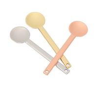 3Pcs Metal Mini Makeup Spatula Set, Reusable Tiny Spoon Applicator for Face Cream, Skincare, and Cosmetics, Stainless Steel Scoop for Mixing Beauty Lotion, Moisturizer and Creams