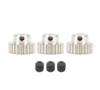 3PCS Metal Motor Pinion Gears with Set Screws, M0.6 Module 3.175mm Hole Diameter, Steel RC Car Motor Gear for 1/10 HSP Axial Brushed Brushless Motors (22T)