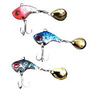 3Pcs Metal Spoon Fish Lures Fishing Spinner Baits Casting Spoons Sequins Fishing Lures Artificial Baits Set