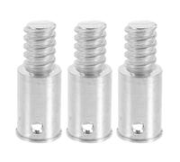 3pcs Metal Threaded Tips Broom Handle Threaded End Adapter American Standard 22mm Thread Construction Secure and Stable Connection for Cleaning Scenarios