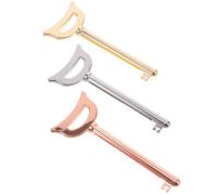 3pcs Metal Toothpaste Tube Squeezer Key for Salon Hair Colour | Polished Steel Finish, Manual Tube Extension Aid, for Artists and Students, Suits Ointment and Facial Cleanser Tubes