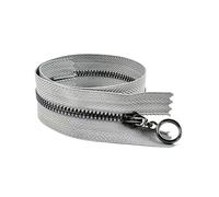 3pcs Metal Zipper Kit, Size 3# 15-70cm Close/Open End with Auto-Lock, for Bag and Coat Sewing,Graygunblack,Close-End-20cm