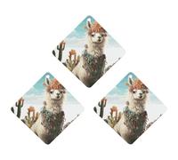 3PCS Mexican Llama Green Car Air Freshener Hanging Scented Cards Cute Gray Car Fresheners Long Lasting New Cars Scents for Women Men Natural Air Freshener with Lanyard Automotive Freshies