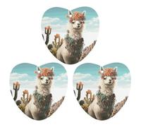 3PCS Mexican Llama Green Car Air Freshener Hanging Scented Cards Cute White Car Fresheners Long Lasting New Cars Scents for Women Men Natural Air Freshener with Lanyard Automotive Freshie
