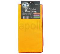 3pcs Micro Brite Microfibre Dusters - Soft, Lint-Free Cleaning Cloths for Home, Kitchen, Car, Electronics, Furniture, Windows & Dusting Delicate Surfaces-Yellow