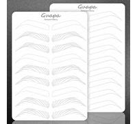 3PCS Microblading Practice Skin,Double-Sided Fake Skin for Eyebrow Practice, Silicone Permanent Makeup Training Pad for Outline and Shading Techniques (3PCS White Pad #2)