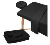3PCS Microfiber Massage Table Sheet Set,Beauty Massage Bed Cover Polyester Fibre Massage Couch Cover,Premium Facial Bed Cover,Includes Flat,Fitted Sheets and Face Cradle Cover,for Beauty Salon Spa