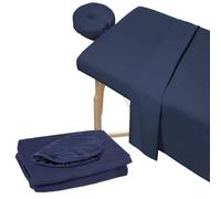 3PCS Microfiber Massage Table Sheet Set,Beauty Massage Bed Cover Polyester Fibre Massage Couch Cover,Premium Facial Bed Cover,Includes Flat,Fitted Sheets and Face Cradle Cover,for Beauty Salon Spa