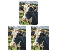 3PCS Milk Cow Car Air Freshener Hanging Scented Cards Cute Gray Car Fresheners Long Lasting New Cars Scents for Women Men Natural Air Freshener with Lanyard Automotive Freshies