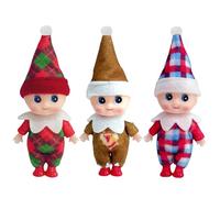 3pcs Mini Christmas Baby Elf Dolls for Girls Boys,Cute Little Elfs Twins Christmas Baby Elves,Small Elf Baby Doll Novelty Toys Tiny Christmas Dolls Elf Accessories for Kids Gift Xmas Stocking Stuffers