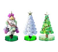 3PCS Mini Christmas Tree Magic Growing, Paper Tree Colorful DIY Crystal Growing Kit Novelty Xmas Gift, Grow Your Own Crystal Tree