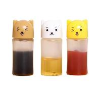 3Pcs Mini Condiment Squeeze Bottles, Mini Ketchup Bottles Tomato Ketchup Bottle Refillable Salad Dressing Tomato Ketchup Bottle Honey Squeezable Jar Ketchup/Sauce Containers for Kids Adults