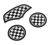 3Pcs Mini F55 F56 Car Cup Coaster, Anti-Slip Coaster Storage Box Silicone Shockproof Mat Cup Holders Mat Pad Car Accessories Compatible with Mini Cooper Hatchback