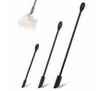 3PCS Mini Silicone Jam Spatula, Small Spoons and Jar Scraper Set for Makeup Narrow Bottle, Long Handle Get Last Drop From Food Bottles