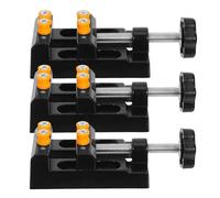 3pcs Mini Table Vise Clamp with Adjustable Jaws for DIY Workshop | Aluminum Alloy Build, Eight-hole Layout, Secure Grip, Multi-angle Positioning, Black Finish