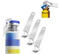 3Pcs Mini Vial Openers,Stainless Steel Oral Liquid Decappers for Medicines Beer Beverage,Small Opener Tool for Nurses Pharmacies and Home Use,Keychain Vials Seals Remover Tool