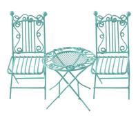 3pcs Miniature Bistro Table and Chair Set Furniture for Scale Tiny House Stylish Dollhouse Accessories for Collectors