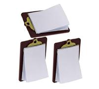 3Pcs Miniature Clipboard Realistic Writing Board Decor for Dollhouses for DIY Crafts and Mini House Supplies for School Themed Dolls and Miniature House Decor