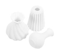 3Pcs Miniature Dollhouse Vase Set White Art for Micro Landscape Decoration Stylish Tiny House Accessories for Seasonal Floral Displays and Creative DIY Projects