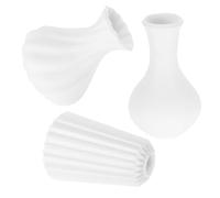 3Pcs Miniature Flower Vase Set Elegant White Art for Dollhouse Decoration Micro Landscape Decor and Creative DIY Projects Design for Tiny House Scenes