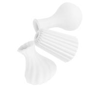 3pcs Miniature White Flower Vase Set Elegant Dollhouse Decor for Tiny House Arrangements Space Saving Art for Micro Landscapes and Photo Props