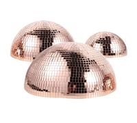 3pcs Mirror Disco Ball Glass Half Sphere Wall Decor