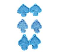 3pcs Mirror Mushroom Silicone Moulds Resin Craft Resin Silicone Moulds for Women Girls Jewellery Making
