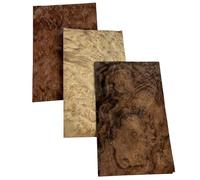 3pcs(mixed) 230x150mm Exotic Natural Camphor Madrone Black Walnut Burl Wood Veneer Marquetry Art Material Thickness 0.35-0.45mm