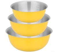 3Pcs Mixing Bowl, Stainless Steel Stackable Nesting Storage Salad Bowls With Measurement Markings, For Mixing, Baking, Preparing & Serving(y)