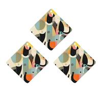 3PCS Modern Art Cat Car Air Freshener Hanging Scented Cards Cute White Car Fresheners Long Lasting New Cars Scents for Women Men Natural Air Freshener with Lanyard Automotive Freshies