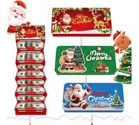 3PCS Money Crackers,Christmas Money Wallets,Santa Lost Wallet,Christmas Money Cracker,Festive Xmas Cash Envelope with 10 Slots & Gift Card Pockets, Holiday Money Gift Holder for Family Friends