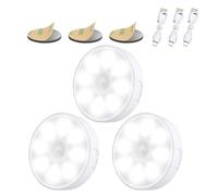 3PCS Motion Sensor Lights Indoor - Rechargeable LED Night Light with Magnetic Base, USB Rechargeable Battery LED Lamp for Stair Lights, Hallway, Landing, wardrobe lights motion sensor, Nursery, Garage