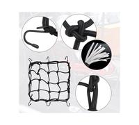 3Pcs Motorcycle Helmet Rope High Retractable Black Luggage Helmet Mesh Elastic Rope Strap with Cargo Net