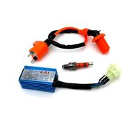3PCS Motorcycle Racing Performance AC Ignition Coil A7TC Spark Plug Kit For ATV Gy6 50CC 150cc 125cc Scooter Moped