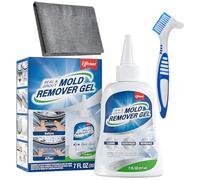 3pcs Mould Remover, Washing Machine Mould Remover, Black Mold Remover Kit with Grey Cleaning Cloth and Blue Brush, for Various Household Surfaces, Toilets, Washing Machines, Kitchen Sinks