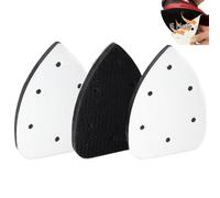 3pcs Mouse Detail Sanding Interface Pad 140mm*90mm 6 Holes Foam Interface Mouse Sander Sandpaper Backing Pad with Hook and Loop Backing Compatible with Ryobi Sander