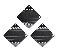 3PCS Movie Clapboard Car Air Freshener Hanging Scented Cards Cute Black Car Fresheners Long Lasting New Cars Scents for Women Men Natural Air Freshener with Lanyard Automotive Freshies