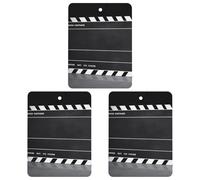 3PCS Movie Clapboard Car Air Freshener Hanging Scented Cards Cute Gray Car Fresheners Long Lasting New Cars Scents for Women Men Natural Air Freshener with Lanyard Automotive Freshies