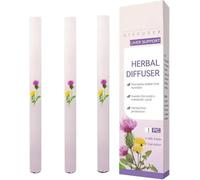 3pcs Mullein Herbals Diffuser - Herbals Diffuser Pen With Extracts Of Mullein, Lung De-tox Aromatherapy Diffusers Pen, Portable Atomizing Air Freshener For Lung Cleansing Breathing Support - 600 Use