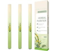 3pcs Mullein Herbals Diffuser - Herbals Diffuser Pen With Extracts Of Mullein, Lung De-tox Aromatherapy Diffusers Pen, Portable Atomizing Air Freshener For Lung Cleansing Breathing Support - 600 Use