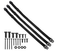 3pcs Multi-Function Tv Safety Straps Adjustable Wear-Resistant Belt | Furniture Anti-overturn Protection, Home Cabinet and Tv Use, Black Polyester and Pp Set