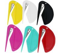 3Pcs Multicolor Mini Letter Opener Safety Knife- Portable Envelope Cutter with Metal Blade & Safety Mail Opener Tool for Office, Home & School