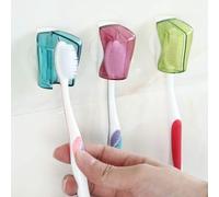 3Pcs Multicolor Toothbrush Holder Travel Toothbrush Head Covers with Suction Cup Portable Bathroom Wall Mount Suction Cup Rack Dustproof Cap Cover for Bathroom Wall Mount Toothbrush Holder
