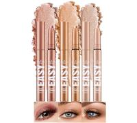 3PCS Multicolour Cream Eyeshadow Stick Set - Waterproof & Smudge Proof Glitter Eyeliner Pencil Kit for Women - Long Lasting Shimmer Eyeshadow Crayons & Blendable Smokey Eye Makeup