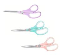 3Pcs Multipurpose Rubber Grip Scissors Rubber 8.5Inch Stainless Steel Scissors for Offices Household Cutting Sewing Fabric