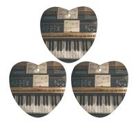 3PCS Music Note Piano Car Air Freshener Hanging Scented Cards Cute Black Car Fresheners Long Lasting New Cars Scents for Women Men Natural Air Freshener with Lanyard Automotive Freshies