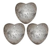 3PCS Music Note Wall Car Air Freshener Hanging Scented Cards Cute Gray Car Fresheners Long Lasting New Cars Scents for Women Men Natural Air Freshener with Lanyard Automotive Freshies