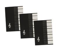3pcs Music Practice Notebook A5 Black Sheet Music Book for Songs | Reusable Tear-off Pages, Paper Staff Layout, Outdoor Use for Music Score and Guitar Beginner