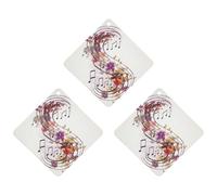 3PCS Musical Note Floral Car Air Freshener Hanging Scented Cards Cute White Car Fresheners Long Lasting New Cars Scents for Women Men Natural Air Freshener with Lanyard Automotive Freshies