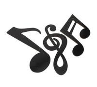 3pcs Musical Note Wall Ornament Treble Clef Decor Sign 29.5x20cm | Lightweight Decorative Wall Hanging for Living Room and Studios, Easy Repositionable Design, Stylish Music Room Decorations